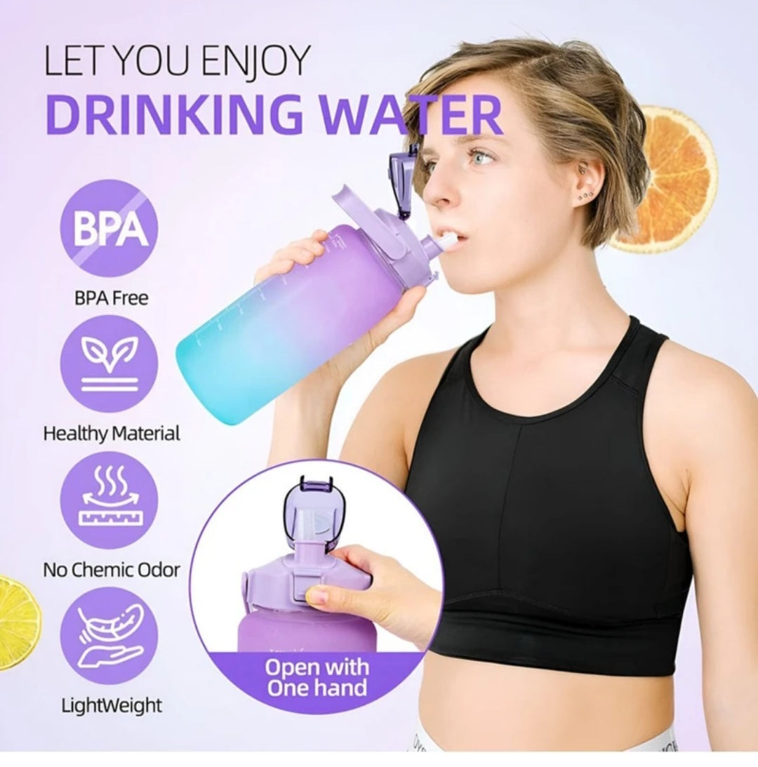 2000 ml Silicone Bottle (Pack of 3, Multicolor)