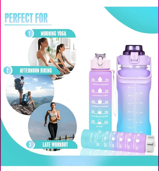 2000 ml Silicone Bottle (Pack of 3, Multicolor)